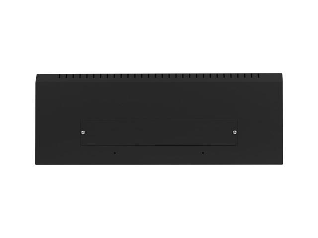 Lanberg 19" 4U+3U SZÉL:540mm MÉLY:200mm MAG:400mm fémajtós fekete fali rack szekrény