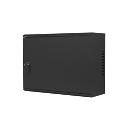 Lanberg 19" 4U+3U SZÉL:540mm MÉLY:200mm MAG:400mm fémajtós fekete fali rack szekrény