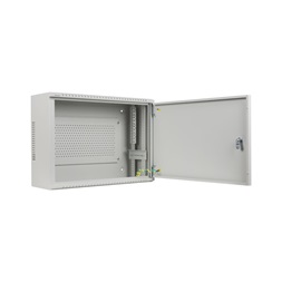 Lanberg 19" 4U+3U SZÉL:540mm MÉLY:200mm MAG:400mmfémajtós szürke fali rack szekrény