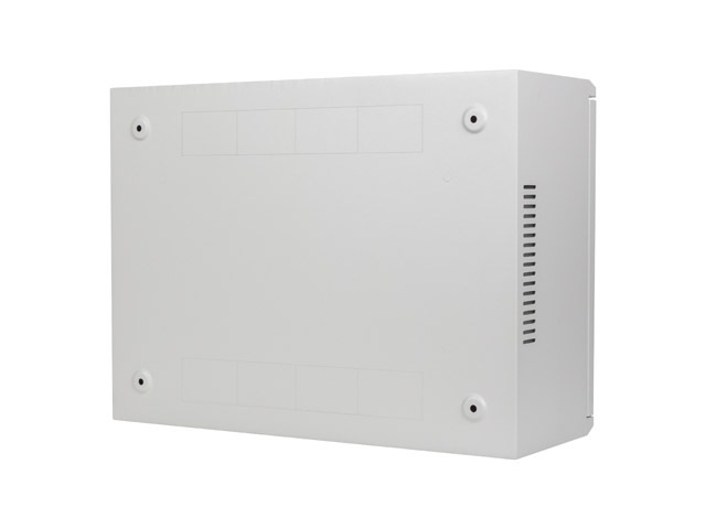 Lanberg 19" 4U+3U SZÉL:540mm MÉLY:200mm MAG:400mmfémajtós szürke fali rack szekrény