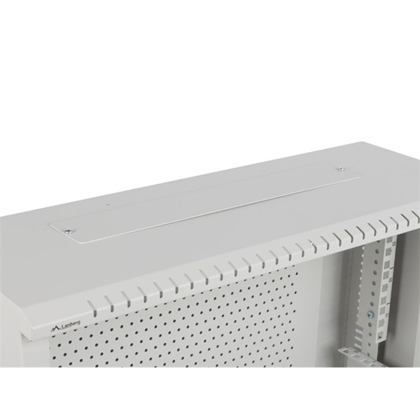 Lanberg 19" 4U+3U SZÉL:540mm MÉLY:200mm MAG:400mmfémajtós szürke fali rack szekrény
