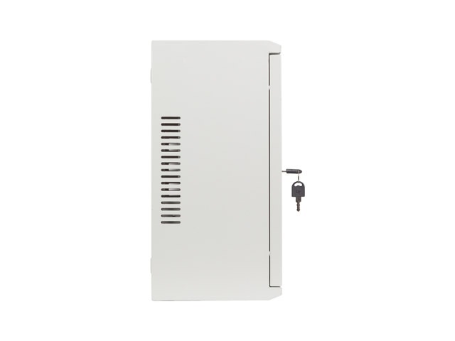 Lanberg 19" 4U+3U SZÉL:540mm MÉLY:200mm MAG:400mmfémajtós szürke fali rack szekrény