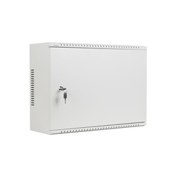 Lanberg 19" 4U+3U SZÉL:540mm MÉLY:200mm MAG:400mmfémajtós szürke fali rack szekrény