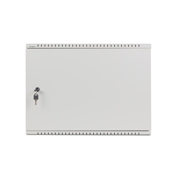 Lanberg 19" 4U+3U SZÉL:540mm MÉLY:200mm MAG:400mmfémajtós szürke fali rack szekrény