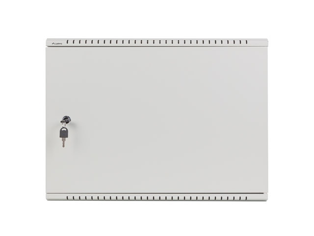 Lanberg 19" 4U+3U SZÉL:540mm MÉLY:200mm MAG:400mmfémajtós szürke fali rack szekrény