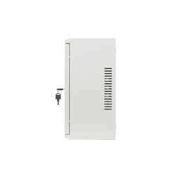 Lanberg 19" 4U+3U SZÉL:540mm MÉLY:200mm MAG:400mmfémajtós szürke fali rack szekrény