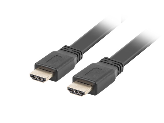 Lanberg 1,8m HDMI2.0 4K apa - apa lapos fekete kábel