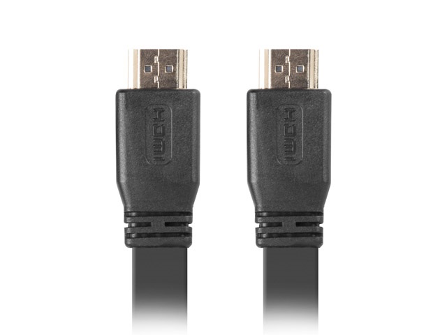 Lanberg 1,8m HDMI2.0 4K apa - apa lapos fekete kábel