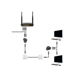 Lanberg ADS-RJ45-2RJ45-OS Árnyékolt RJ45 elosztó