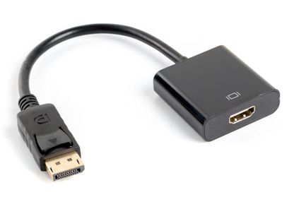 Lanberg AD-0009-BK 10cm Displayport apa - HDMI anya adapter