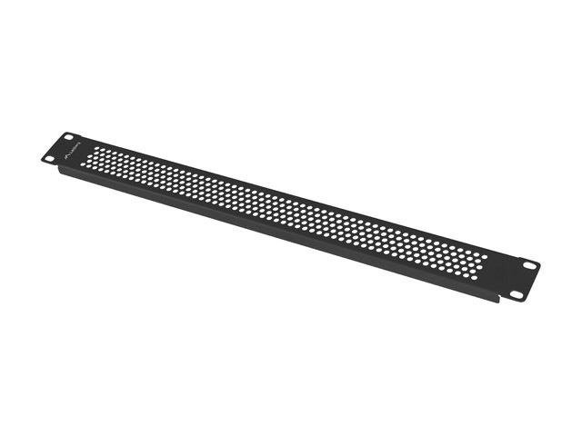 Lanberg AK-1411-B 19" 1U fekete fém hálós/perforált vakpanel