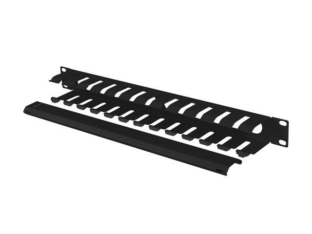 Lanberg AK-1704-B 19" 1U fekete csatornás kábelbevezető