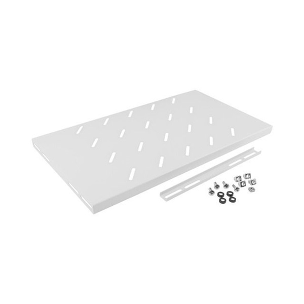 Lanberg AK-1001-S 19" 1U MÉLY:270mm MAX:120kg fix szürke polc 4 ponton rögzített csavarral