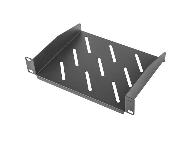 Lanberg AK-1012-B 10" 1U MÉLY:180mm MAX: 20kg fix fekete tálca 2 ponton rögzített csavarral