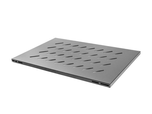 Lanberg AK-1015-B 19" 1U MÉLY:580mm MAX:120kg fix fekete polc 4 ponton rögzített csavarral