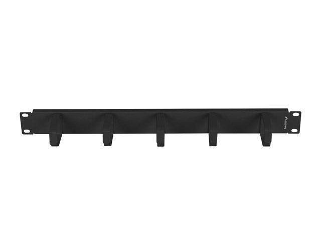 Lanberg AK-1701-B 19" 1U Fekete fém gyűrűs fém kábelrendező