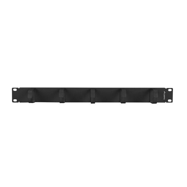 Lanberg AK-1701-B 19" 1U Fekete fém gyűrűs fém kábelrendező