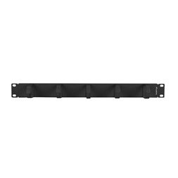 Lanberg AK-1701-B 19" 1U Fekete fém gyűrűs fém kábelrendező