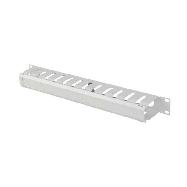 Lanberg AK-1704-S 19" 1U szürke fém csatornás kábelvezető