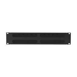Lanberg AK-1705-B 19" 2U fekete fém csatornás kábelvezető