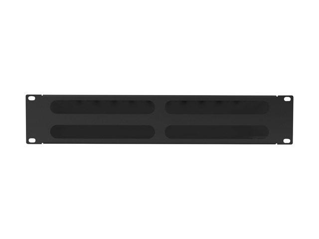 Lanberg AK-1705-B 19" 2U fekete fém csatornás kábelvezető