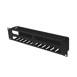Lanberg AK-1705-B 19" 2U fekete fém csatornás kábelvezető