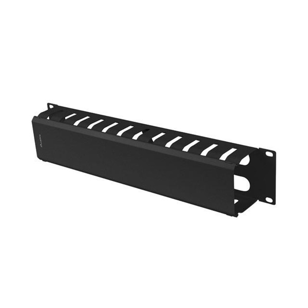Lanberg AK-1705-B 19" 2U fekete fém csatornás kábelvezető