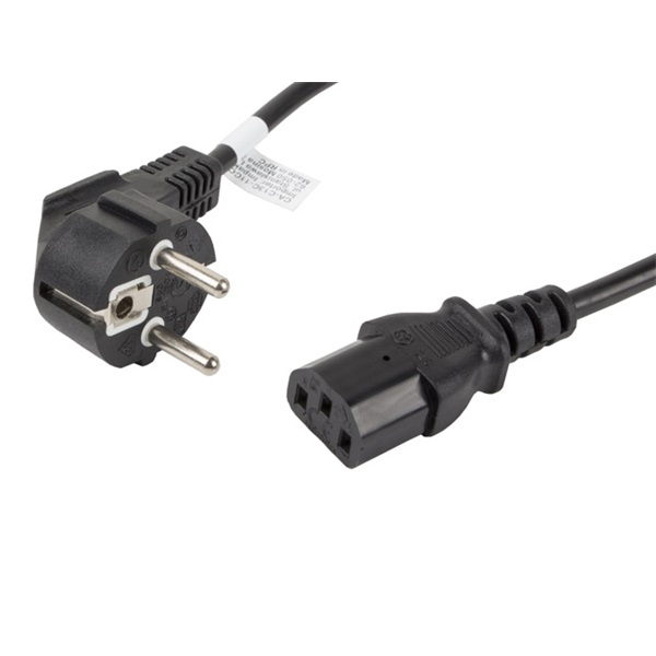 Lanberg CA-C13C-11CC-0018-BK IEC320 C13 10A fekete tápkábel 1,8m