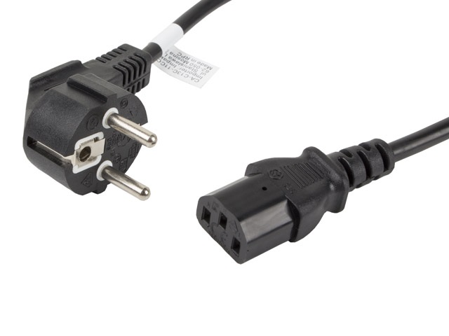Lanberg CA-C13C-11CC-0018-BK IEC320 C13 10A fekete tápkábel 1,8m
