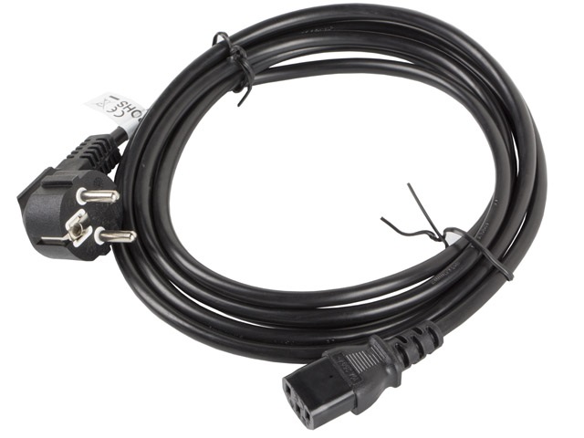 Lanberg CA-C13C-11CC-0030-BK IEC320 C13 10A fekete tápkábel 3m