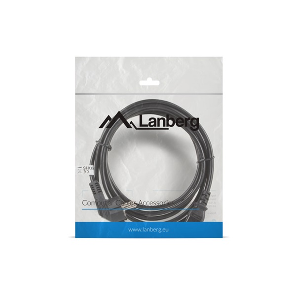 Lanberg CA-C13C-11CC-0030-BK IEC320 C13 10A fekete tápkábel 3m