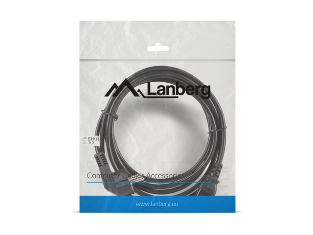 Lanberg CA-C13C-11CC-0030-BK IEC320 C13 10A fekete tápkábel 3m