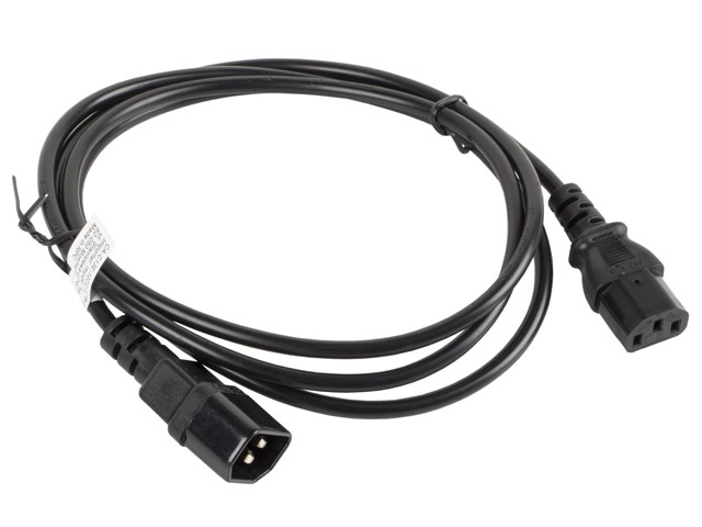 Lanberg CA-C13E-10CC-0018-BK IEC 320 C13->C14 2,5A fekete tápkábel 1,8m