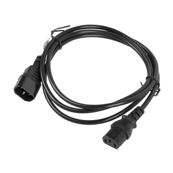 Lanberg CA-C13E-10CC-0018-BK IEC 320 C13->C14 2,5A fekete tápkábel 1,8m