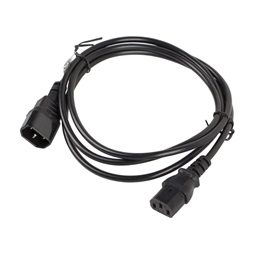 Lanberg CA-C13E-10CC-0018-BK IEC 320 C13->C14 2,5A fekete tápkábel 1,8m