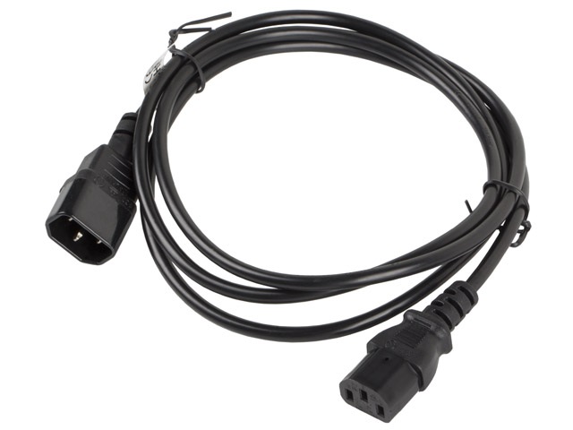 Lanberg CA-C13E-10CC-0018-BK IEC 320 C13->C14 2,5A fekete tápkábel 1,8m