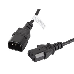 Lanberg CA-C13E-10CC-0018-BK IEC 320 C13->C14 2,5A fekete tápkábel 1,8m