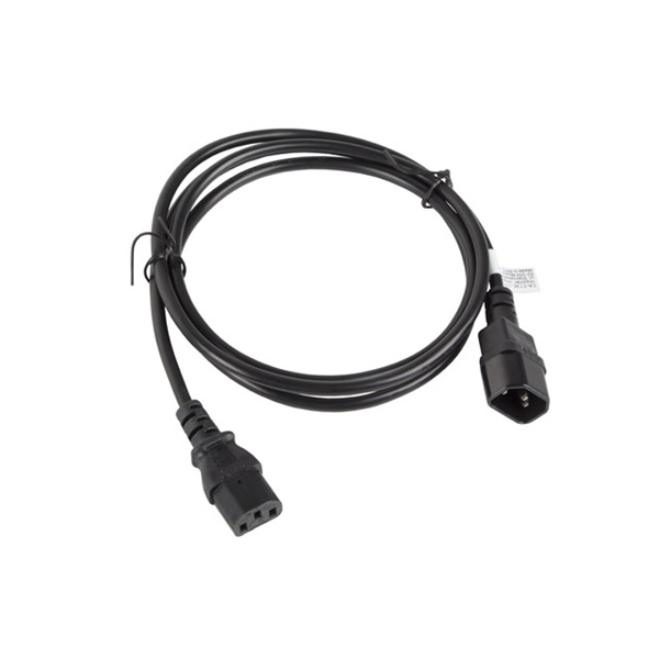 Lanberg CA-C13E-11CC-0018-BK IEC 320 C13->C14 VDE fekete tápkábel 1,8