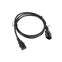 Lanberg CA-C13E-11CC-0018-BK IEC 320 C13->C14 VDE fekete tápkábel 1,8