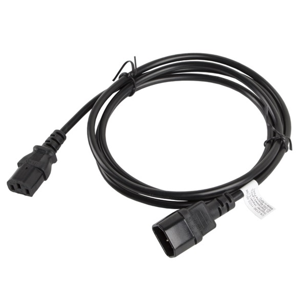Lanberg CA-C13E-11CC-0018-BK IEC 320 C13->C14 VDE fekete tápkábel 1,8
