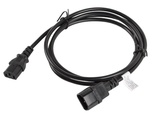 Lanberg CA-C13E-11CC-0018-BK IEC 320 C13->C14 VDE fekete tápkábel 1,8