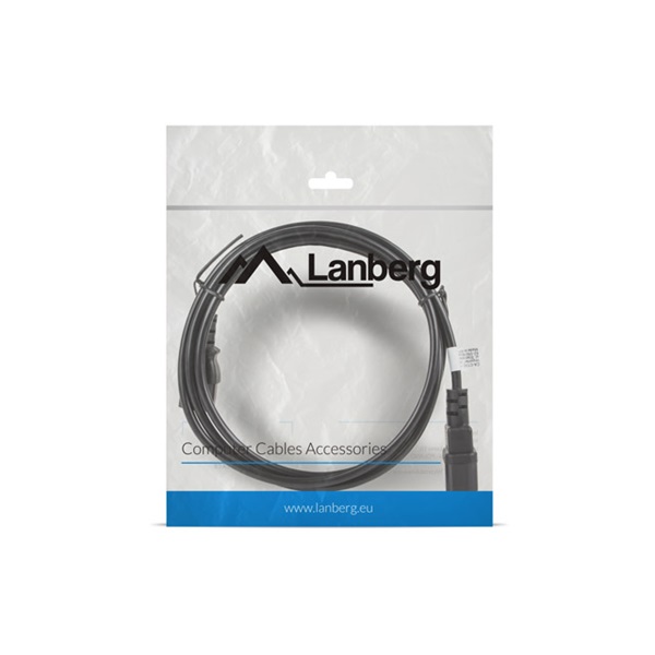 Lanberg CA-C13E-11CC-0018-BK IEC 320 C13->C14 VDE fekete tápkábel 1,8