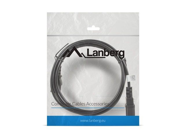 Lanberg CA-C13E-11CC-0018-BK IEC 320 C13->C14 VDE fekete tápkábel 1,8