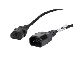 Lanberg CA-C13E-11CC-0018-BK IEC 320 C13->C14 VDE fekete tápkábel 1,8
