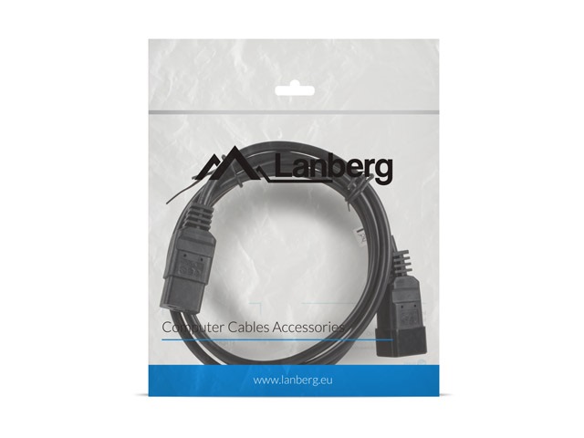 Lanberg CA-C19E-10CC-0018-BK IEC 320 C19->C20 VDE fekete tápkábel 1,8m