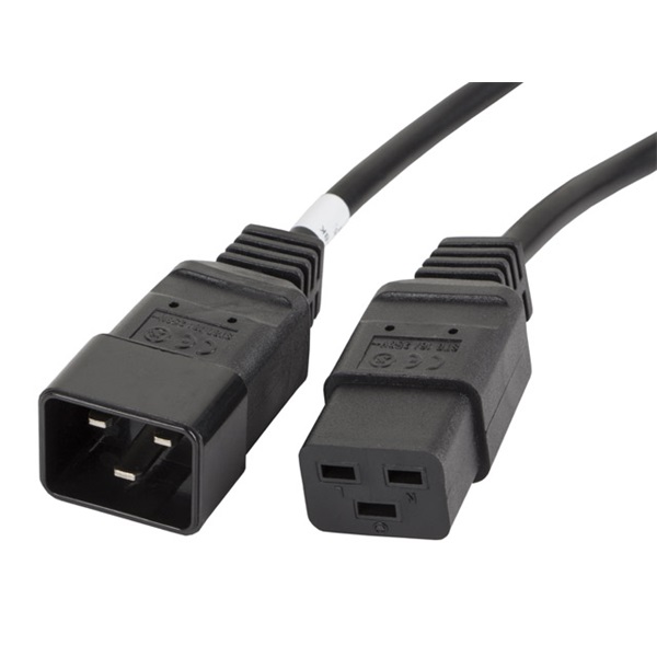 Lanberg CA-C19E-10CC-0018-BK IEC 320 C19->C20 VDE fekete tápkábel 1,8m
