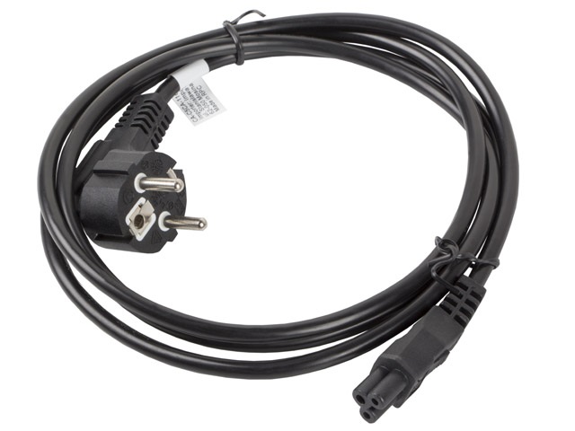 Lanberg CA-C5CA-11CC-0018-BK CEE 7/7 (MICKEY)->IEC 320 C5 VDE fekete tápkábel 1,8m