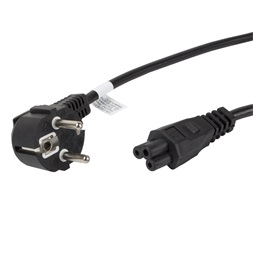 Lanberg CA-C5CA-11CC-0018-BK CEE 7/7 (MICKEY)->IEC 320 C5 VDE fekete tápkábel 1,8m