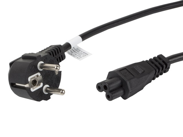 Lanberg CA-C5CA-11CC-0018-BK CEE 7/7 (MICKEY)->IEC 320 C5 VDE fekete tápkábel 1,8m