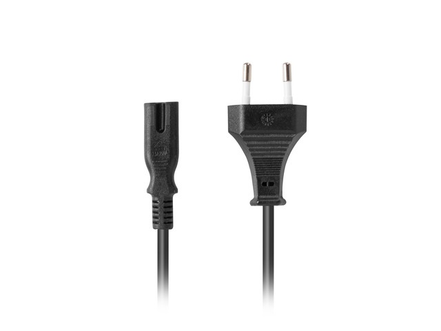 Lanberg CA-C7CA-11CC-0018-BK 320 C7 EURO 2,5A VDE fekete tápkábel 1,8m